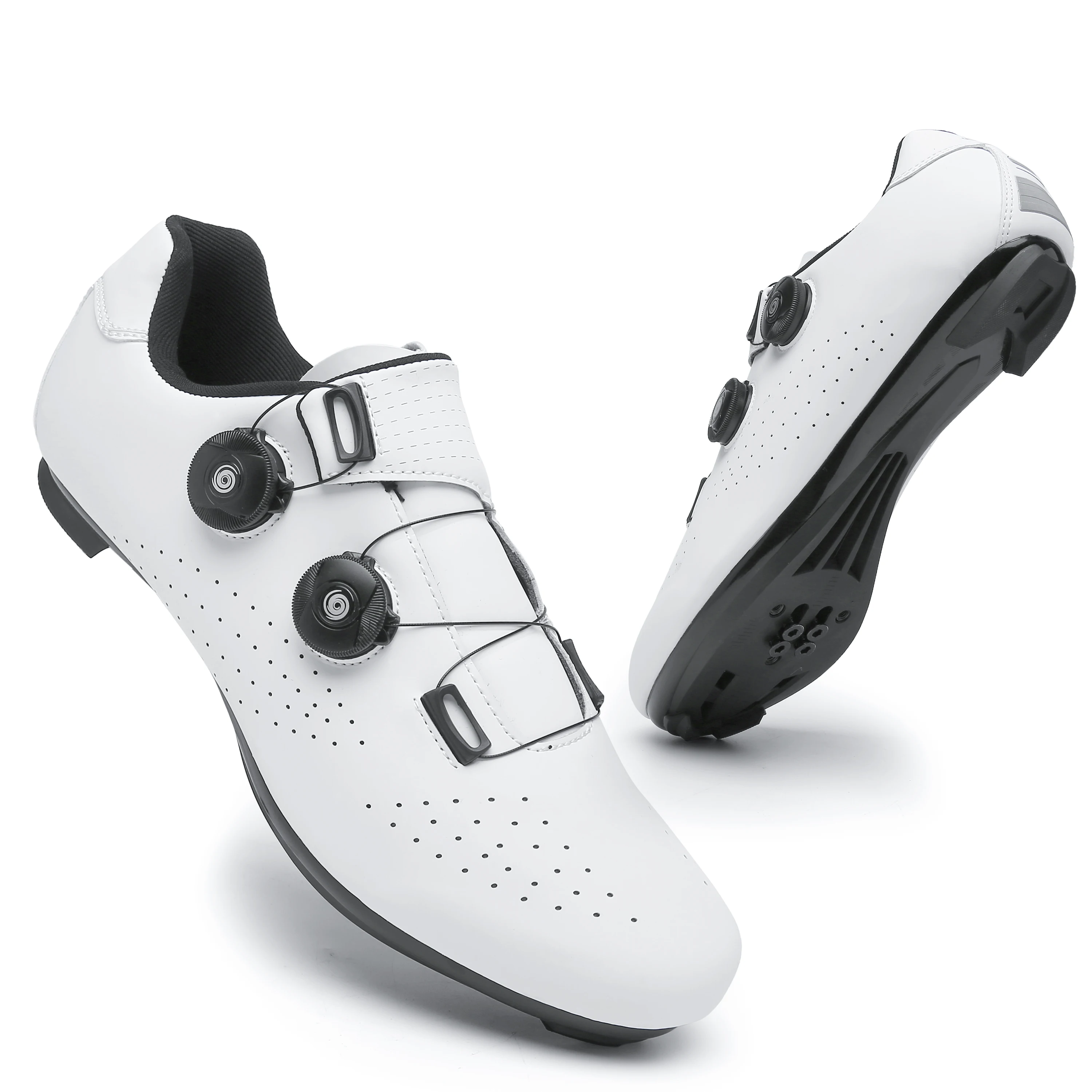 Self-Locking road bike shoes flat spd cleat Men's cycling sneakers mtb Casua Breathable womens bicycle shoes Outdoor Sports