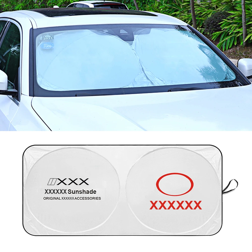 Car Logo Sun Shade Cover Auto Windshield Sunshade Blind Window Shading