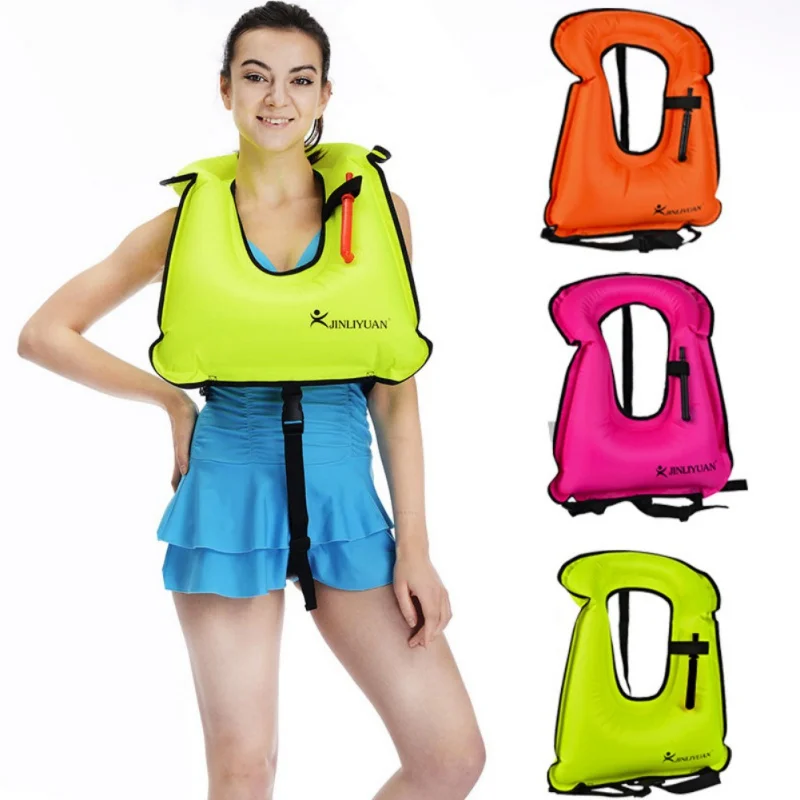 Inflatable Snorkel Jacket With Leg Straps For Men Women Snorkel Vest For Snorkeling Diving Swimming Life Saving Vest for Adults life jacket