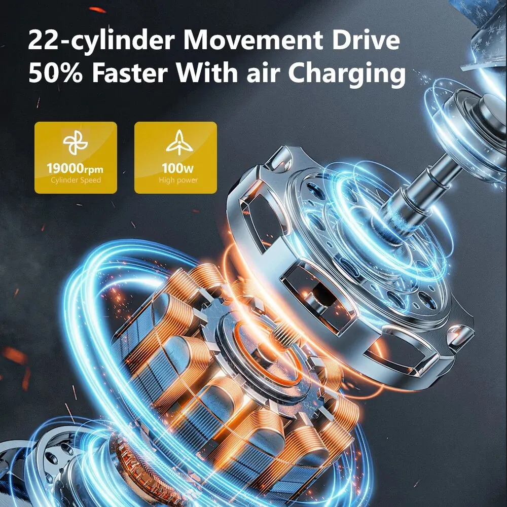 Corded Portable 12V 150PSI Electric Car Air Pump Tire Inflator Motorcycle Bike Ball LED Light Air Compressor