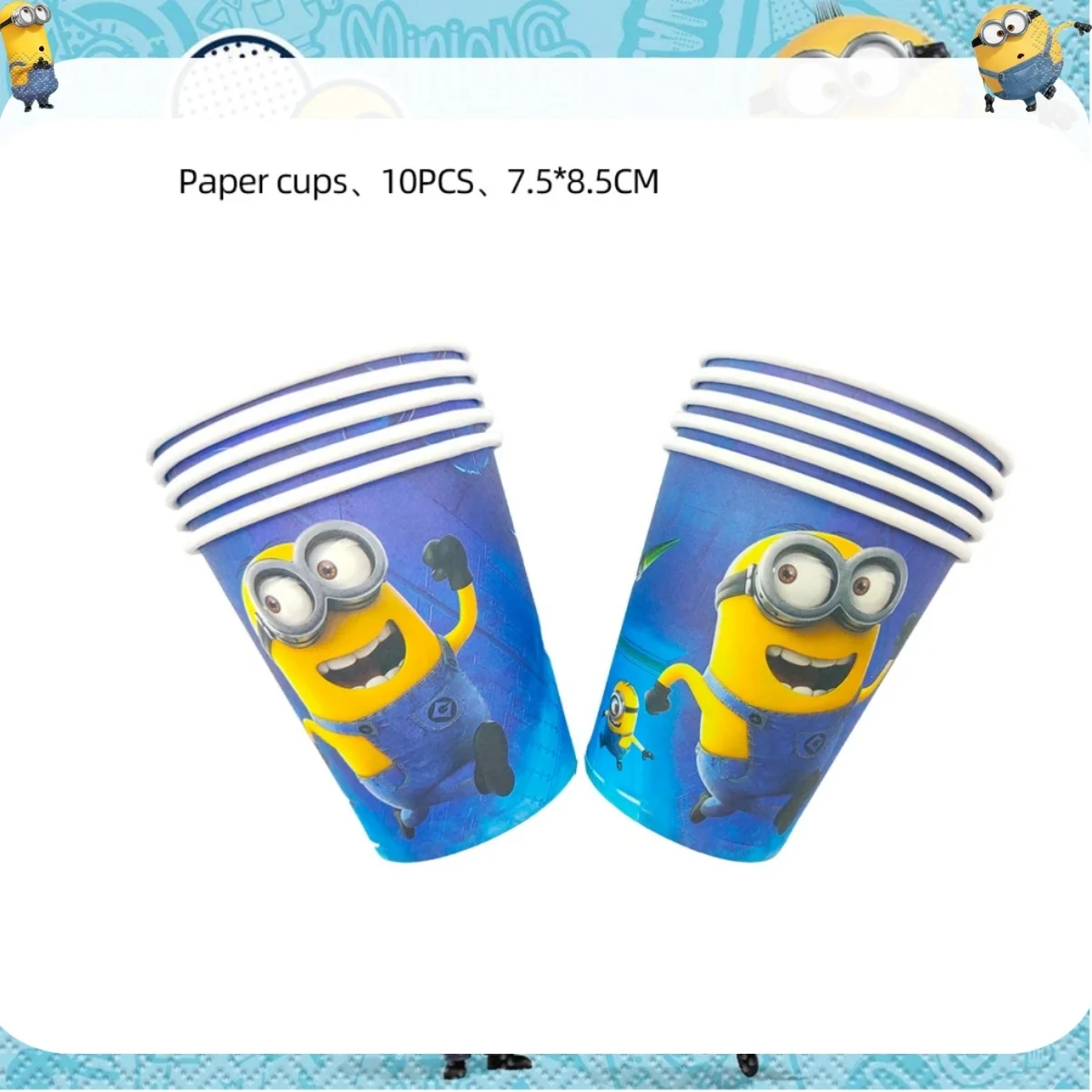 Big Eye Yellow Man Birthday Party Supplies - Disposable Tableware Tablecloth Plates Cups Balloons