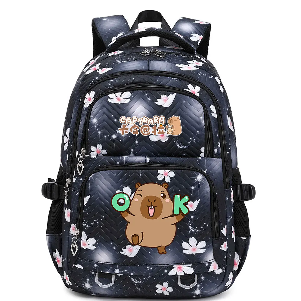 Capybara Rugzak Cartoon Schooltas Verstelbare Riem Schoolrugzak Tiener