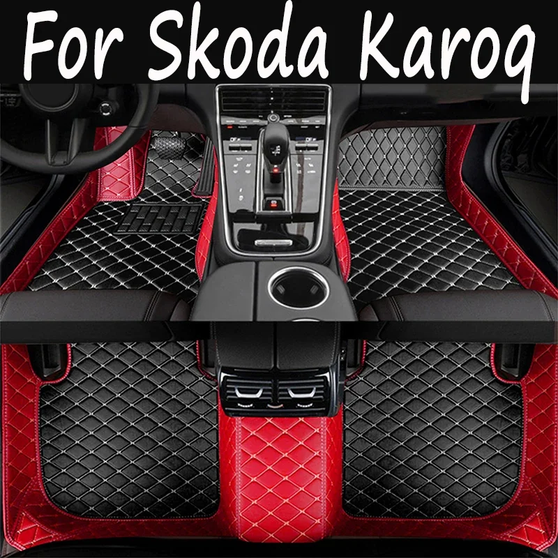 

Car Floor Mats For Skoda Karoq 2018 2019 2020 Custom Auto Foot Pads Automobile Carpet Cover Interior Accessories