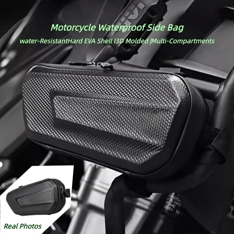 Motorcycle side bag large capacity universal no logo saddlebag waterproof multifunctional storage pouch