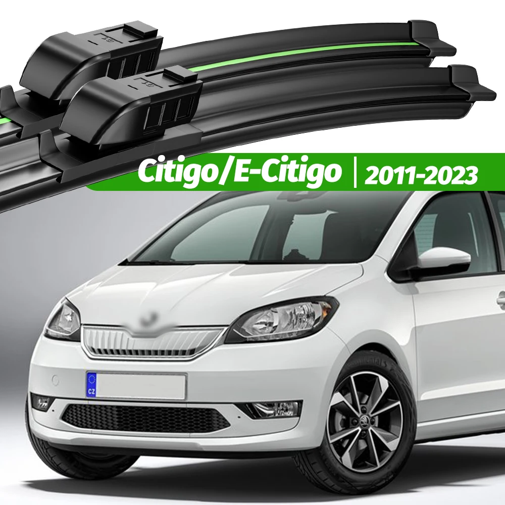 

For Skoda Citigo E-Citigo 2011-2023 2pcs Front Windshield Wiper Blades 2013 2014 2017 2018 2020 Windscreen Window Accessories