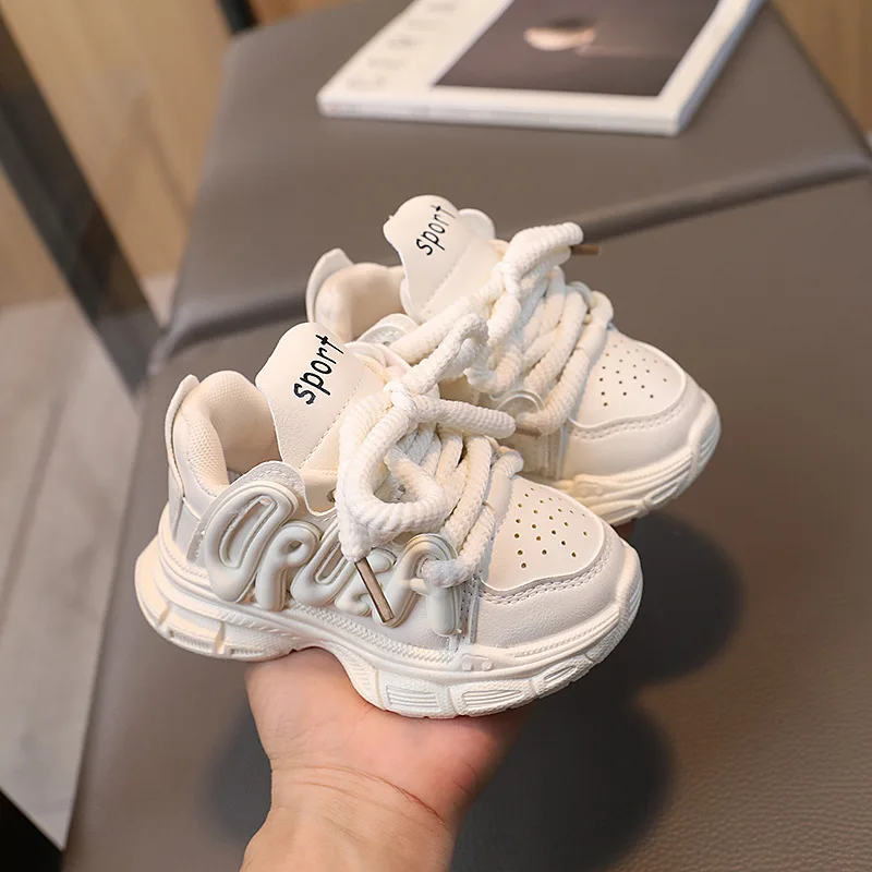 Girls Sneakers 2024 Spring Autumn Kids Casual Sport Shoes For Girl Hot Pink Color Children Soft Breathable Running Shoes 2