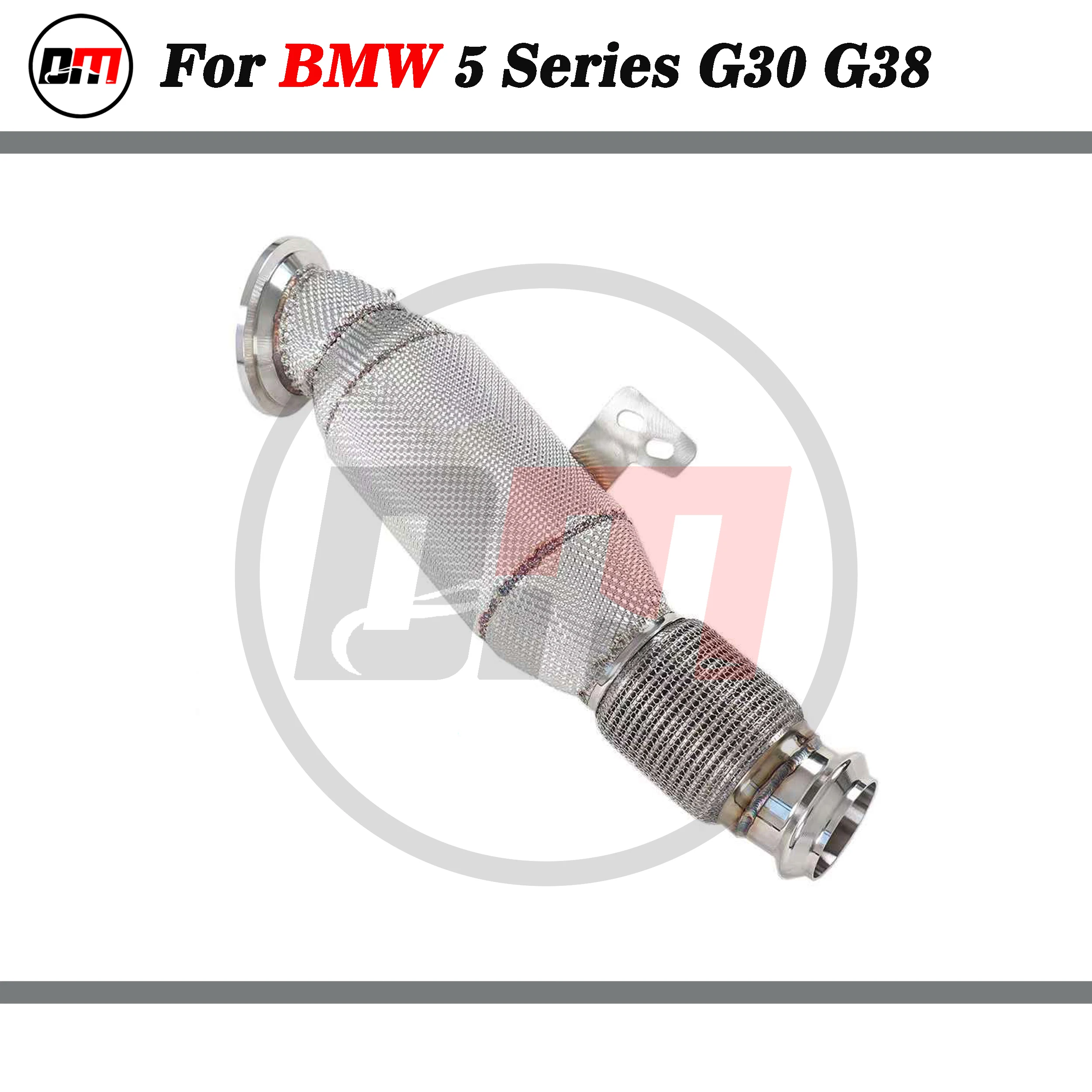 

DM exhaust stainless steel B58 downpipe exhaust system for BMW 5 series 540i catalysis auto performance parts with heat shield