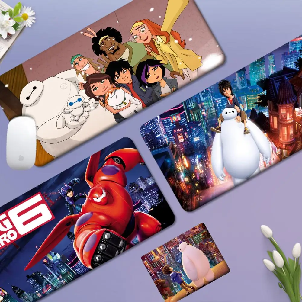 

Disney Big Hero 6 Baymax Black Mousepad Funny Beautiful Anime Mouse pad Mat Size for Kawaii Desk Teen Girls for Bedroom