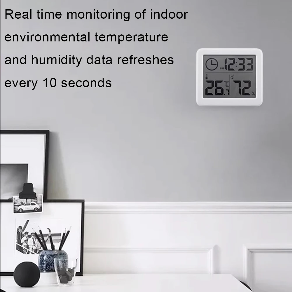 1pc Smart Home Room Electronic Digital Hygrograph Household Thermometer Indoor Dry Humidity Meter Supplies for temperature and humidity meter,digital thermometer,non medical thermometer