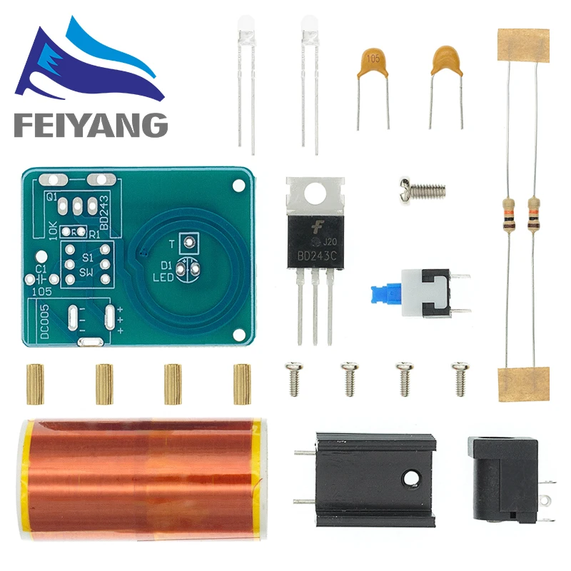 SAMIROB 1PCS BD243 Mini Tesla Spule Kit Magie Requisiten DIY Teile Leere Lichter Technologie Diy Elektronik BD243C – Detail 1