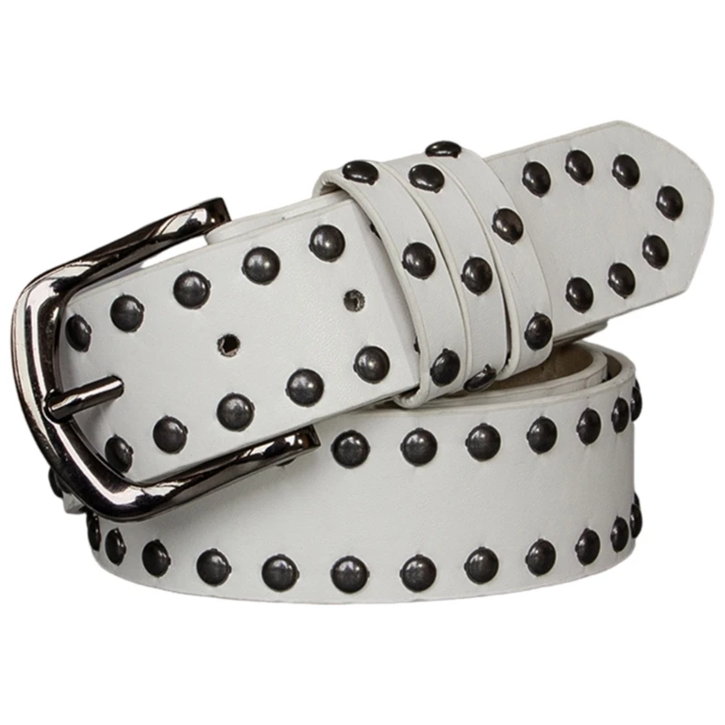 

Female Pin Buckle Belts Subcultures Street Belt Cool Rivet Studded Waistband Jeans Belt Waist Ornaments Girl Waiststrap