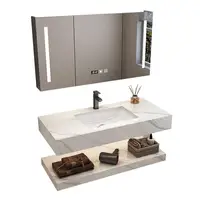 Simple Toilet Bathroom Cabinets Vintage Partition Vanity Light Bathroom Cabinets Storage Mirrors Meuble Toilette Home Furniture 6