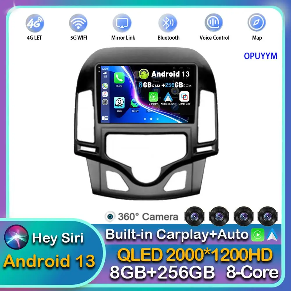 

Android 13 Carplay Auto Car Radio For Hyundai I30 2006 2007 2008 2009 2010 2011 Multimedia GPS Player Stereo Navigation video BT