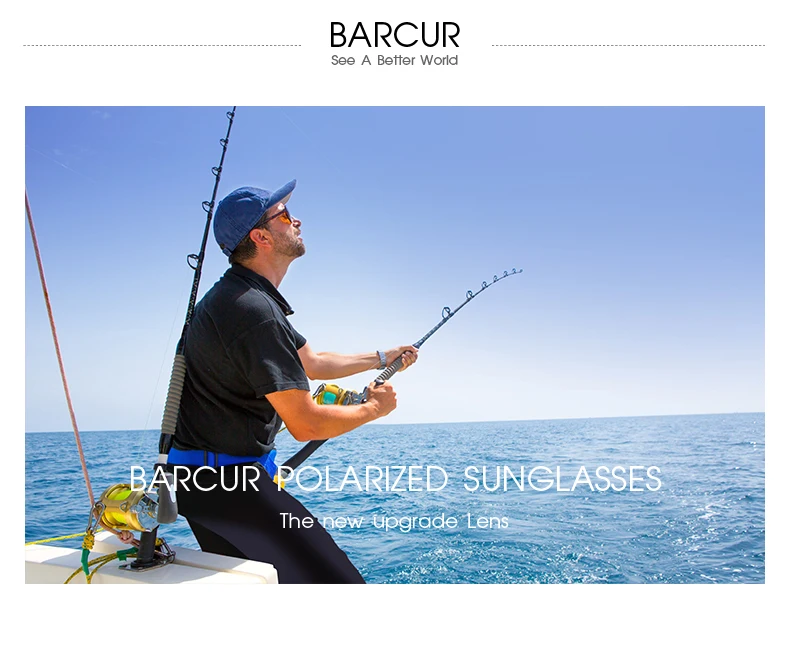 Barcur design tr90 sonnenbrille männer polarisiert leicht gewicht sport sonnen brille frauen brillen zubehör oculos uvab schutz – Detail 5