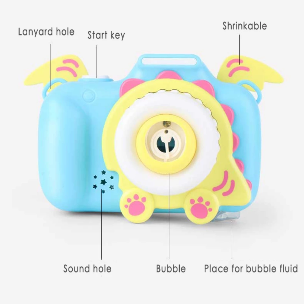 Fun Bubble Machine Electric Bubbles Camera Toy With Lighting Music Sound Control Outdoor Bubbles Machine Toys For Children Gifts
