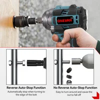 ONEVAN 500N.M clé à chocs électrique sans brosse tournevis électrique sans fil portatif clé outil électrique avec batterie Lithium-Ion 4