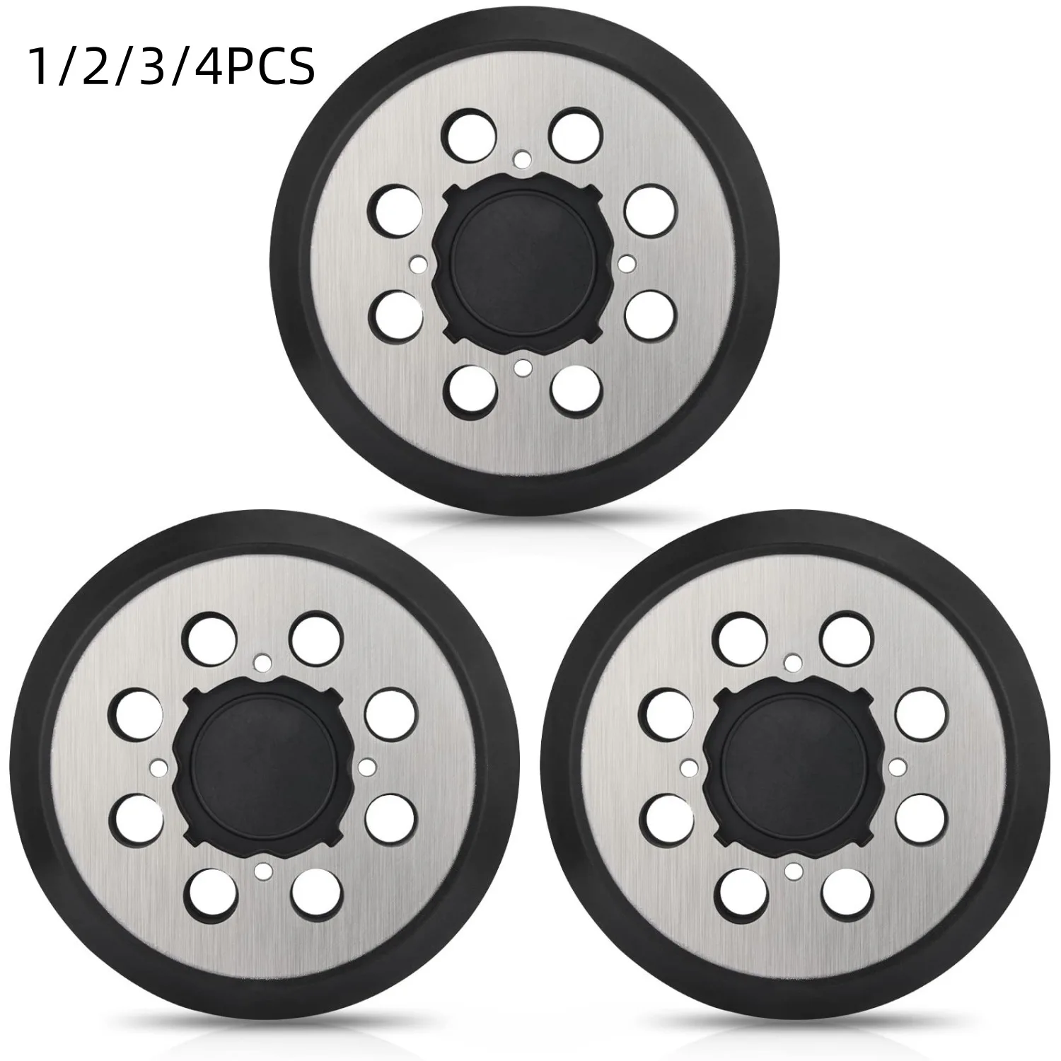 1/2/3/4 Stück 5 Zoll 8-Loch Metall-Pad Ersatzschleifpad Kompatibel mit 6421 6423 6420 DCW210B Exzenterschleifer