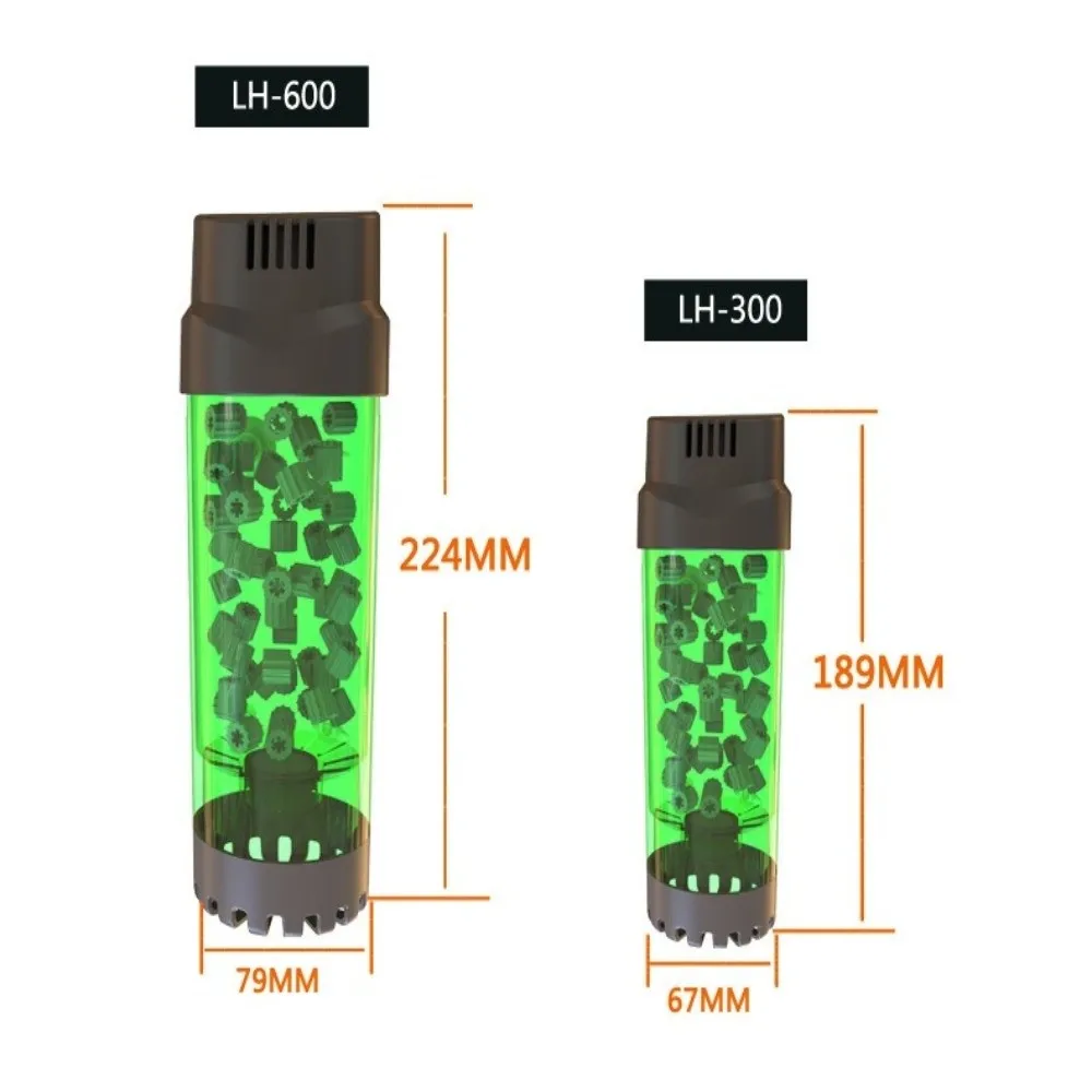 With Air Stone Fluidized Moving Bed Filter Bio Media Easy Installation Sponge Filter High Efficiency Aquarium Filter