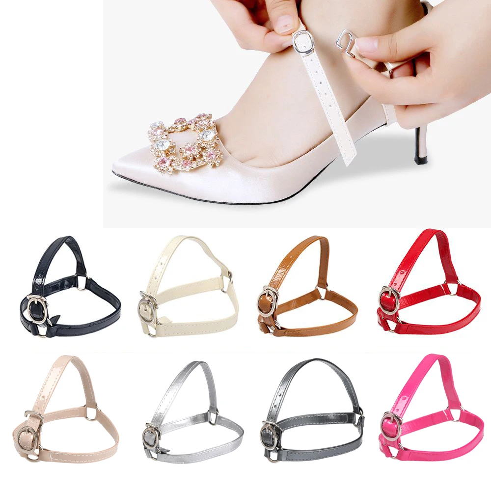 Adjustable Ankle Shoe Tie Bundle Shoelace High Heels Holding Anti skid Shoes Belt Metal Tip