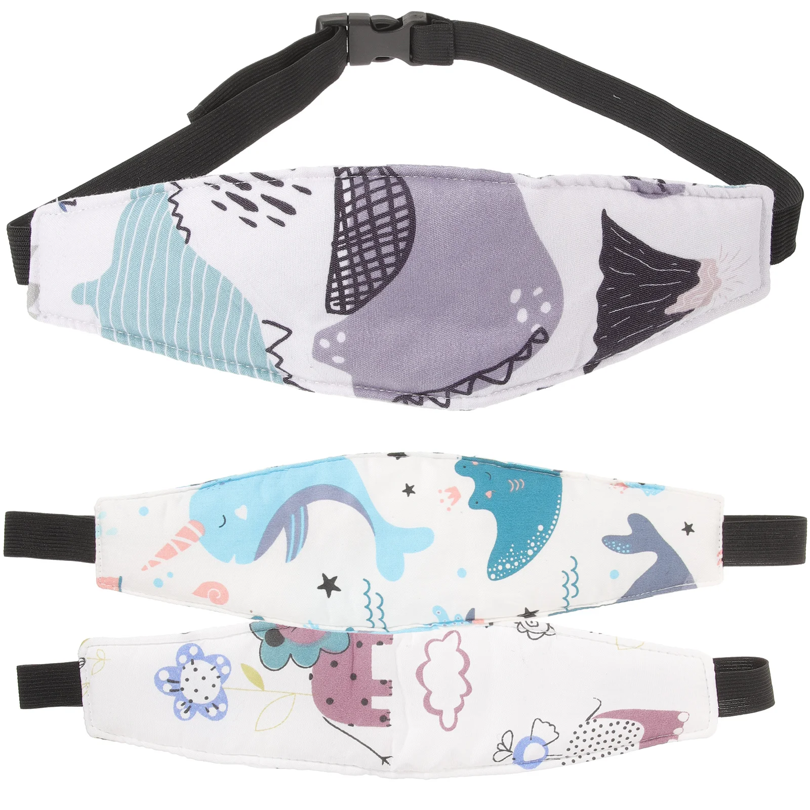 Baby Stroller Safety Seat Strap Infant Trolley Head Band Headrest Sleeping Mask Toddler Car Child