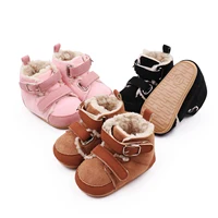 Newborn Girls Snow Boots Winter Cute Ankle Boots Warm Baby Walking Shoes for Toddler Infant 0-18M 1