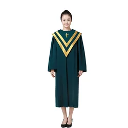 Choir Dresses Ladies Mens Priest Gown Preachers Church Graduation Sabbath Anthem Party Outfit Church Costume 3 Color Choir Robe