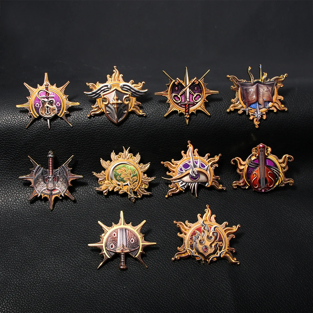 Gioco Baldur'S Gate 3 Pins Barbarian Druid Bard Cleric Rogue Paladin Fighter Badge Spilla Per Donna Uomo Spilla Regalo Gioielli