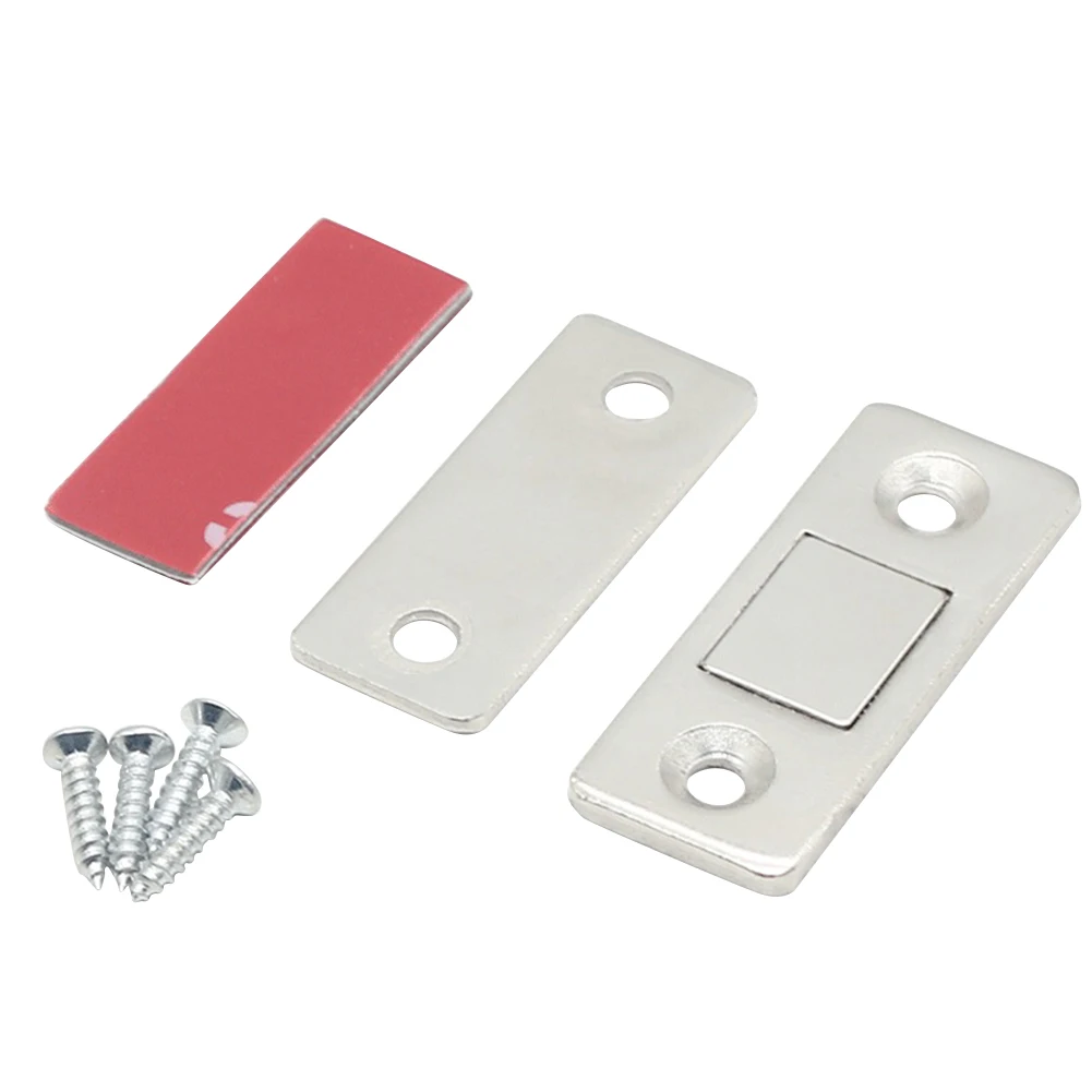 10-1Set Magnetic Cabinet Catches Door Stops Magnet Invisible Soft-Catch Ultra-Thin Anti-Rust Door Magnet with Screw for Home