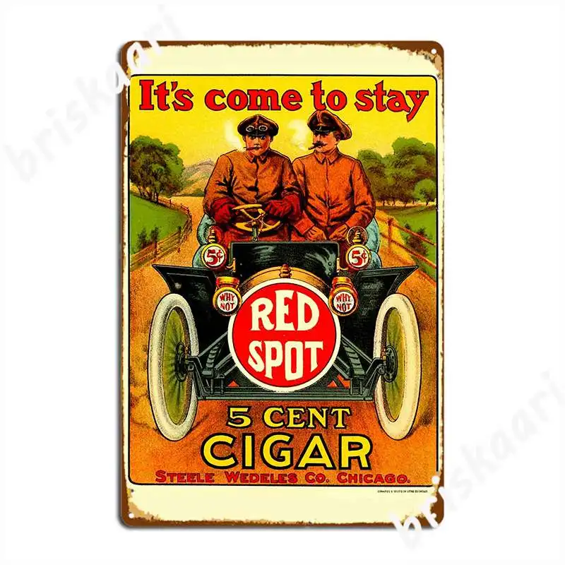 Vintage 1900 Red Spot 5 Cent Sigaro Pubblicità Targa In Metallo Poster Home Wall Decor Club Party Design Tin Sign Poster