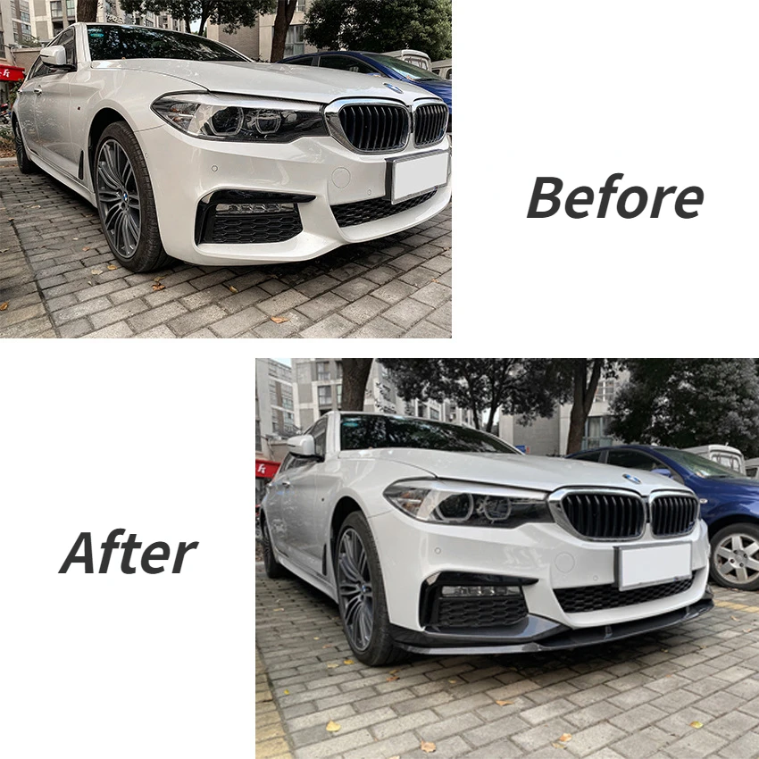 BMW 앞 범퍼 립 스포일러 스플리터 디퓨저 커버, G30 G31 M-Sport, BMW 5 시리즈 525i 530i 2017 2018 2019 2020 가드 바디 키트