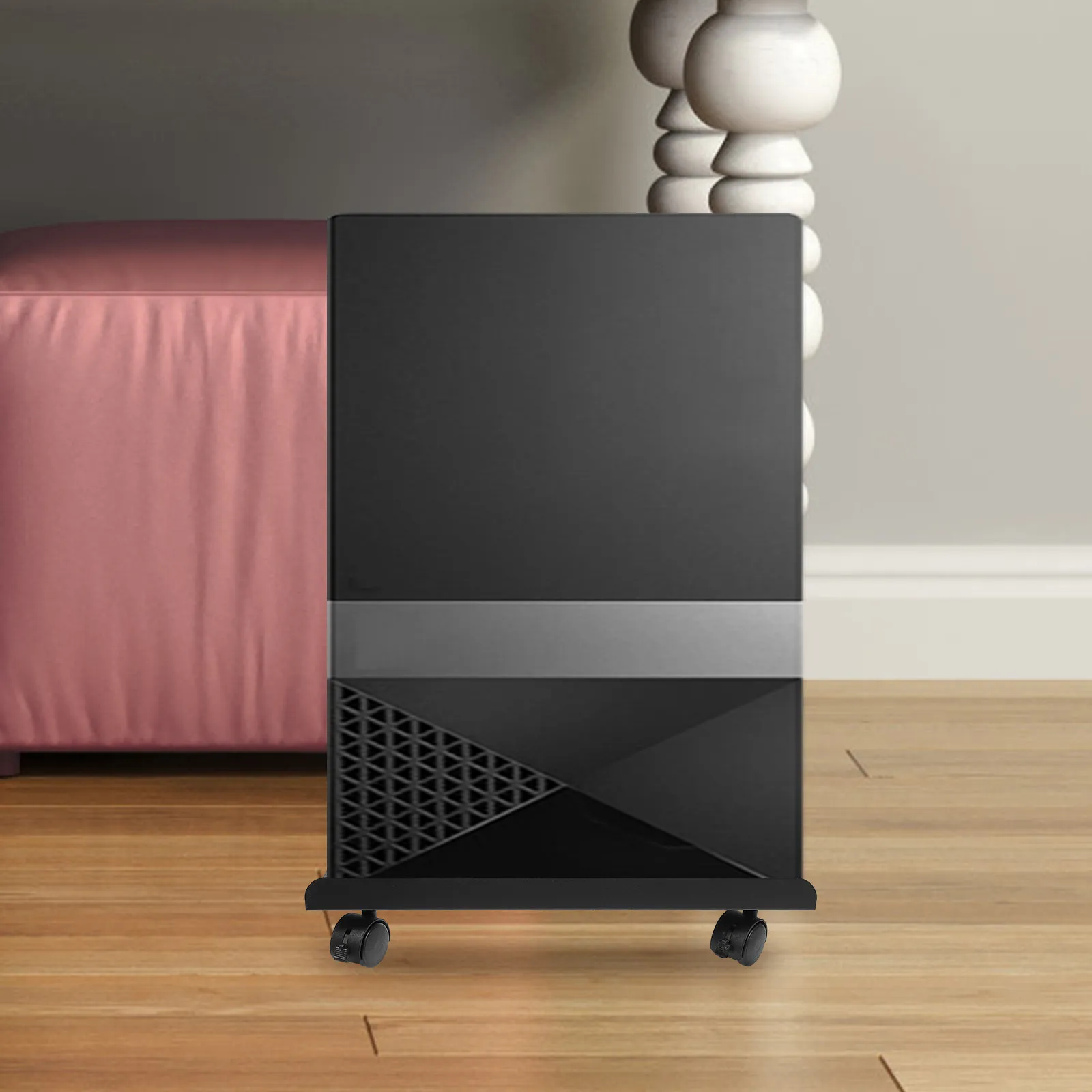 컴퓨터 타워 스탠드 CPU 스탠드 스테인레스 스틸 안정적인 롤링 PC 홀더 사무실 작업 공간용 컴팩트 랙