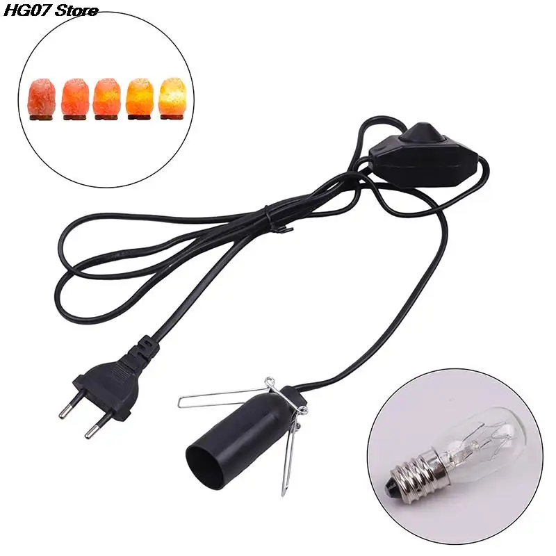 

1.5m Power Cord Cable with Dimmer ON OFF Switch Metal Clip E14 E12 Base Hanglamp Holder Socket Plug Cord for Salt Rock Lava Lamp