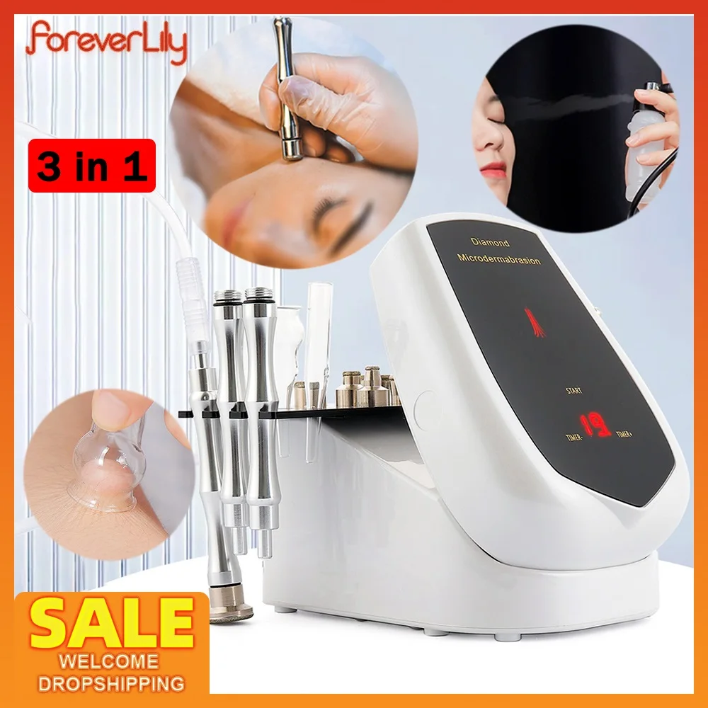 

Diamond Microcarving Dermabrasion Device Water Sprayer Hydra Machine Face Cleansing Peeling Skin Lifting Cupping Massager
