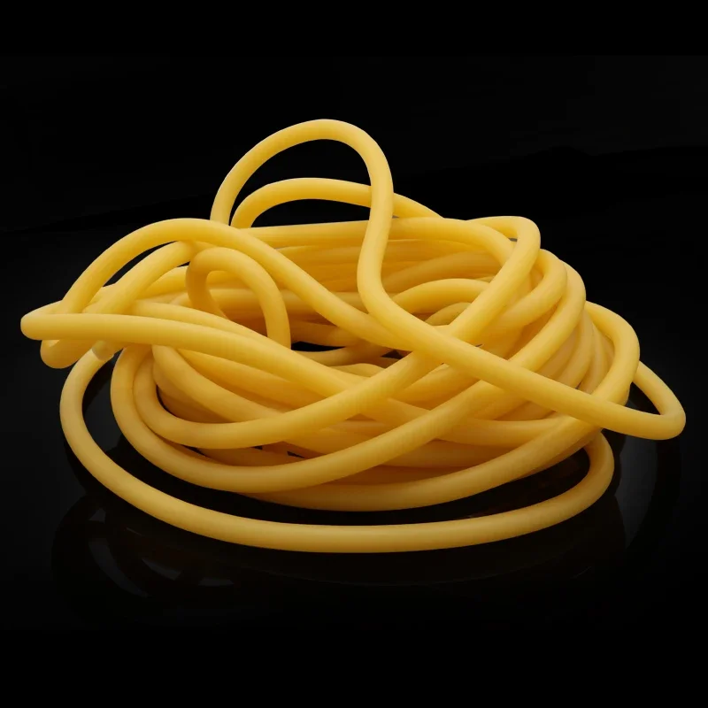 Yellow Nature Latex Rubber Hoses 1/5M ID 1.8 2 3 4 5 6 9 10 12mm High Resilient Elastic Surgical Medical Tube Slingshot Catapult