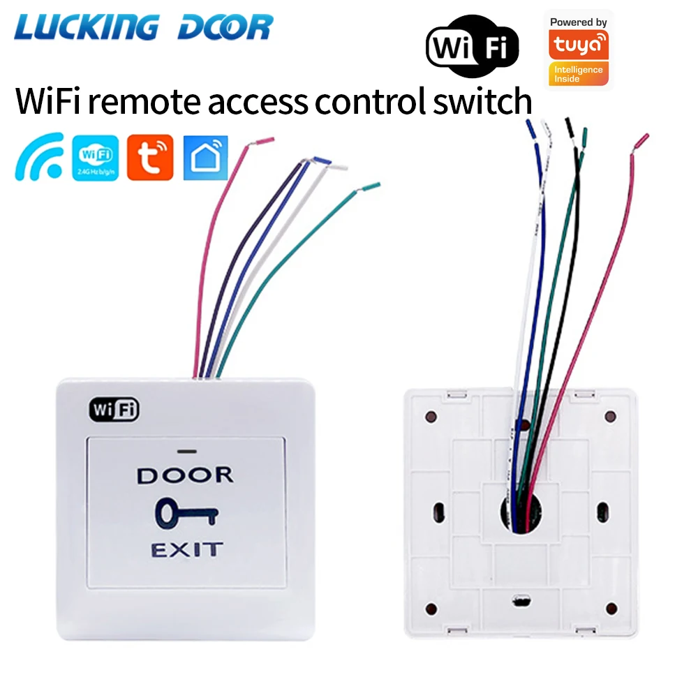 Smart WiFi Door Exit Button with Remote Access and Control