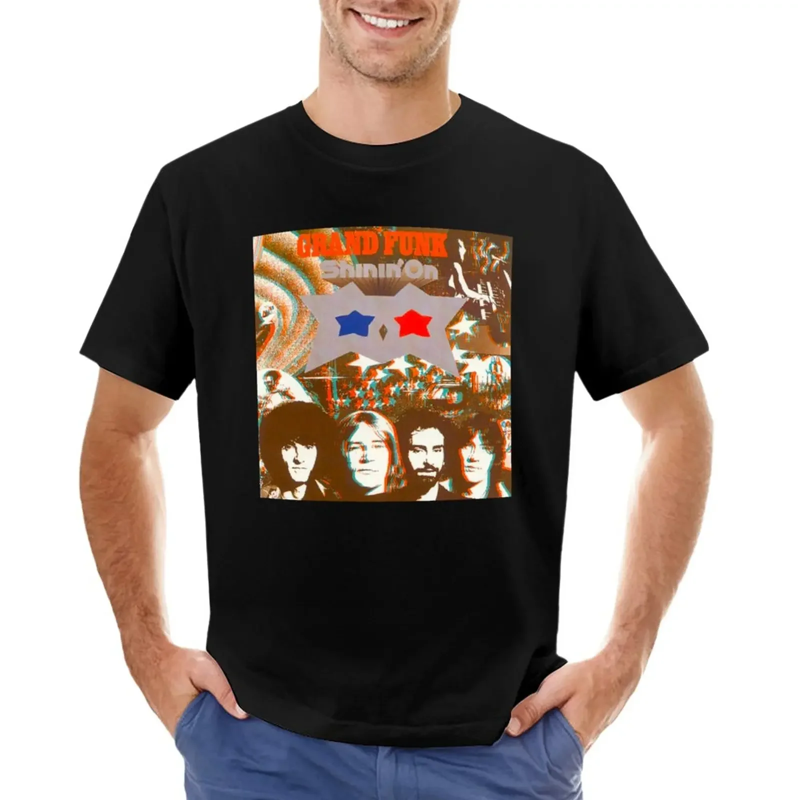 Shinin 'On - Grand Funk Railroad. T-Shirt Sweat Funnys Abbigliamento Uomo