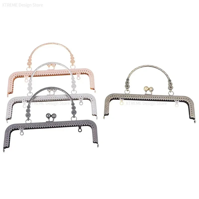 Cadre De Sac Argenté Avec Fermoir Kiss - Pour Création DIY Sac à Main 1 Pièce