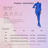 Womens Glossy Full Body Jumpsuit See Through Sheer Catsuits Bodystockings Long Sleeve Footed One Piece Gym Yoga Tights Bodysuit - Image 4