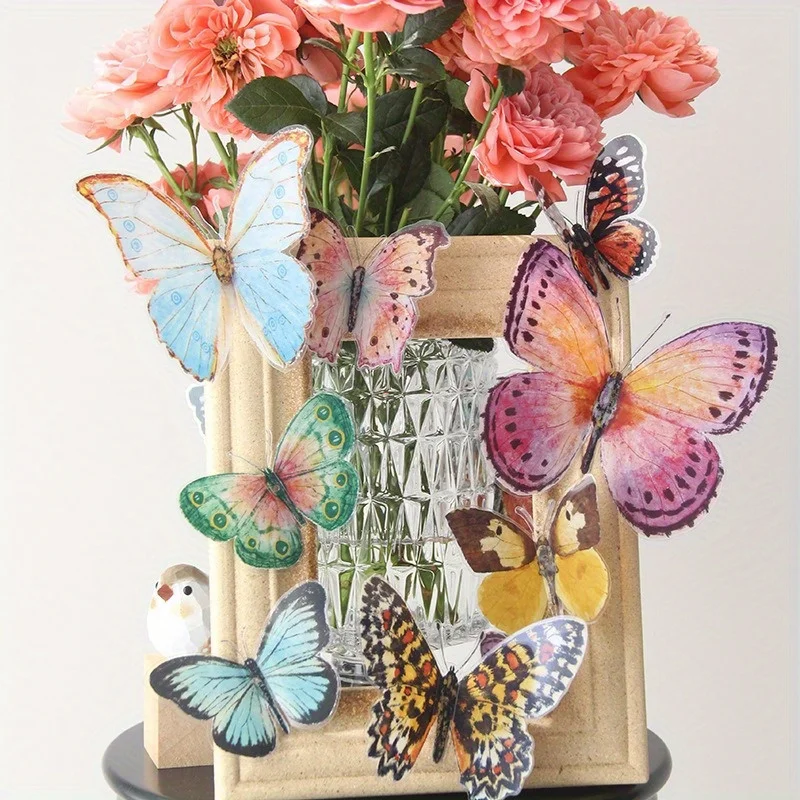 36pcs Watercolor Butterfly Decor Set 5