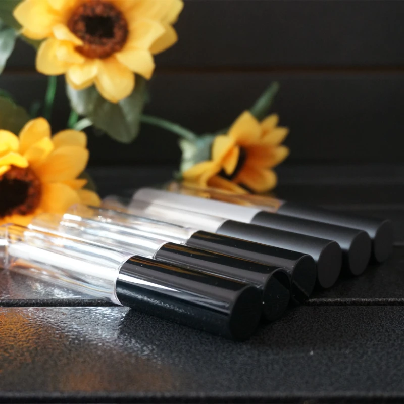 5pcs 10ml 빈 화장품 포장 용기 메이크업 서리로 덥은 마스카라 튜브 속눈썹 크림 리필 되나요 병 다채로운 모자