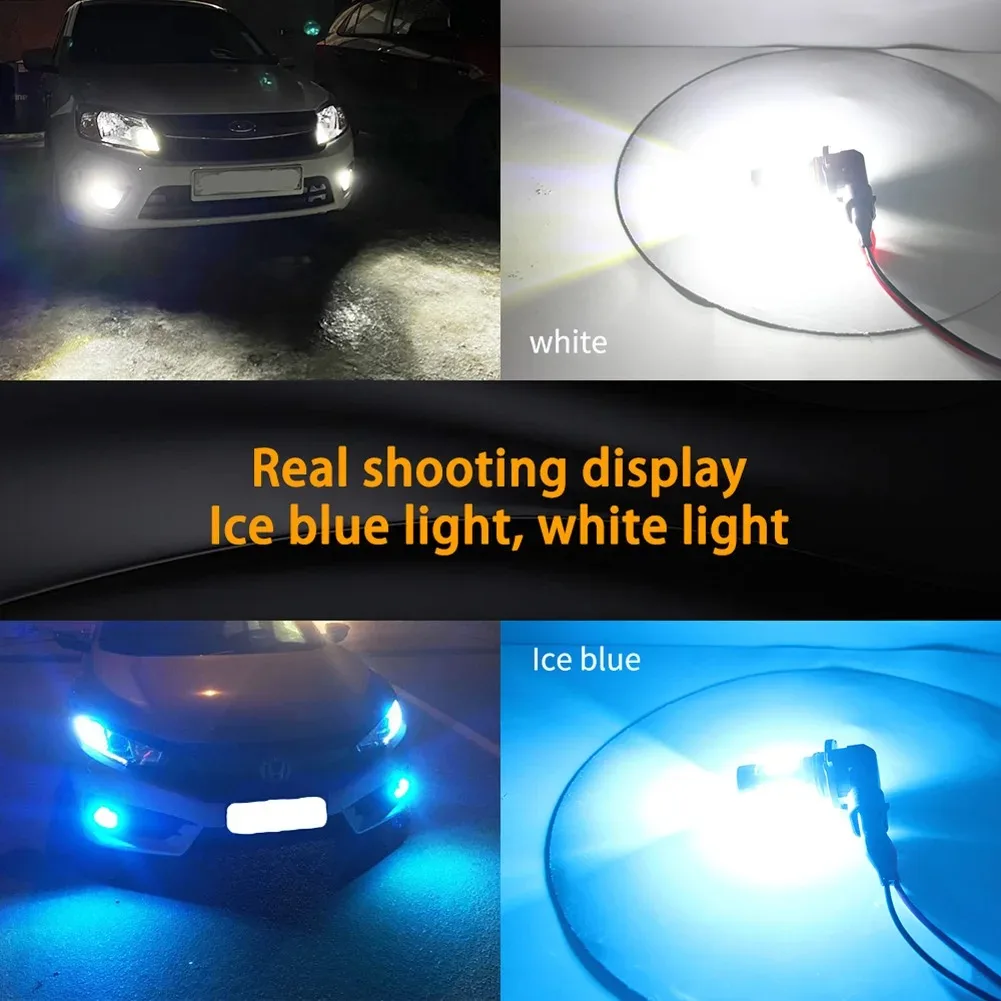 2개입 H11 LED 헤드라이트 H8 H9 H16(JP) 자동차 안개등 9005 HB3 9006 HB4 전구 1:1 할로겐 미니 사이즈 플러그앤플레이 램프 30SMD 캔버스 12V