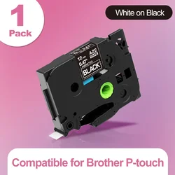 Compact Label Printer Pro - Versatile Label Maker for School and Office Organization (12mm White on Black)