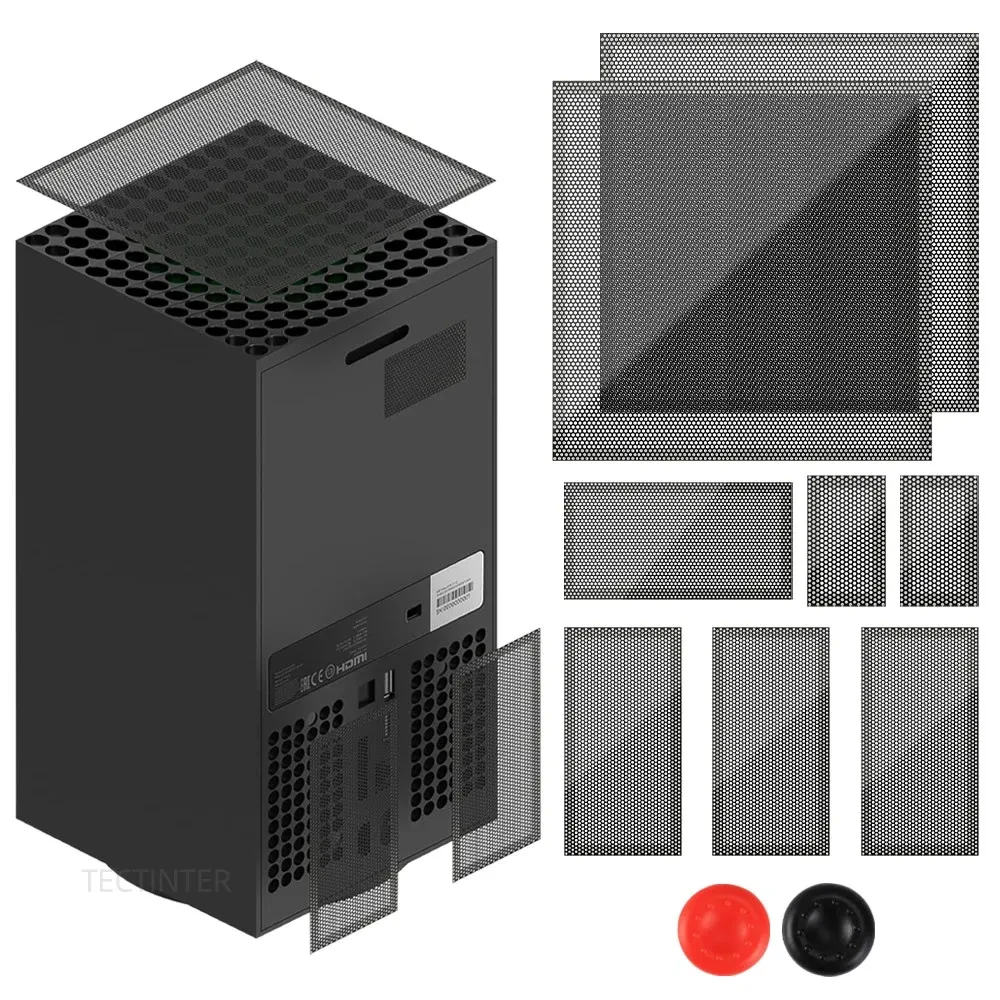 Dustproof Cooling Fan Cover with Thumbstick Caps for Xbox Series X Accessories