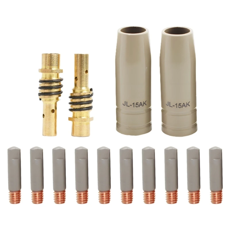 14Pcs 15AK Coating Protections Nozzle Nonstick Welding Slag Airless Gas Protections Guns Machine Protective Sleeve M4YD plasma cutter electrodes nozzles ceramic nozzle cups