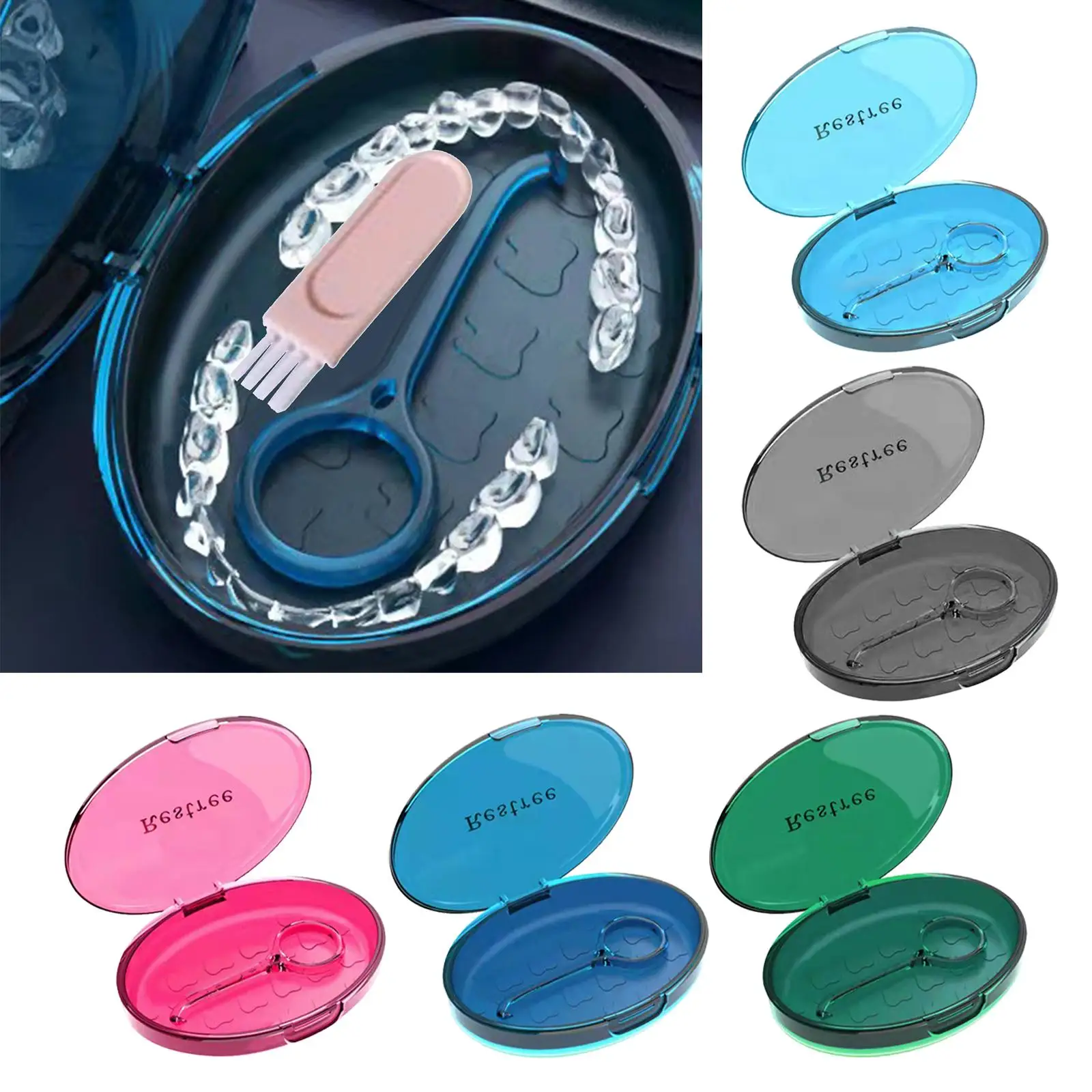 Orthodontic Box Ventilation Mouthguard Container for Adult Girl