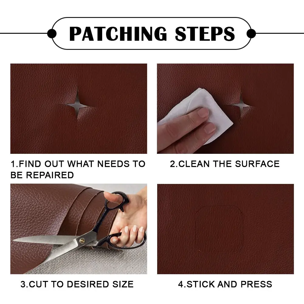 Leather Repair Patch 50cmx138cm Instant Self Adhesive For Sofa Car Seat