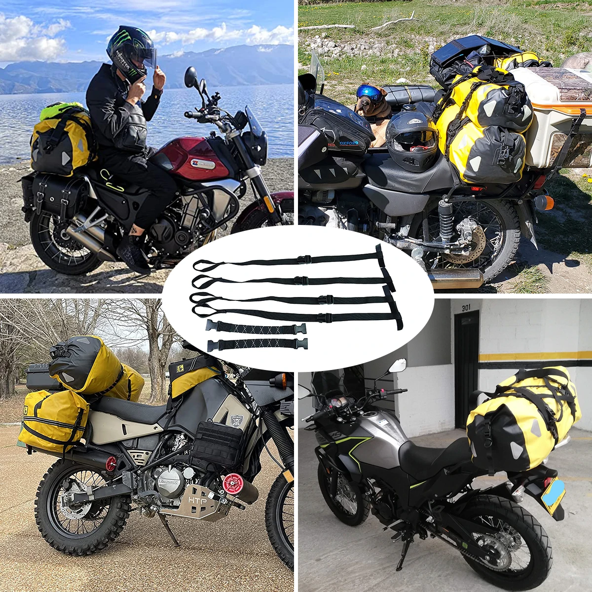 Hot Sale WILD HEART Waterproof Duffel Bag 40L 66L 100L Waterproof Motorcycle Bag 500D Tarpaulin Motorbike Bag Camping Travel Bag 6