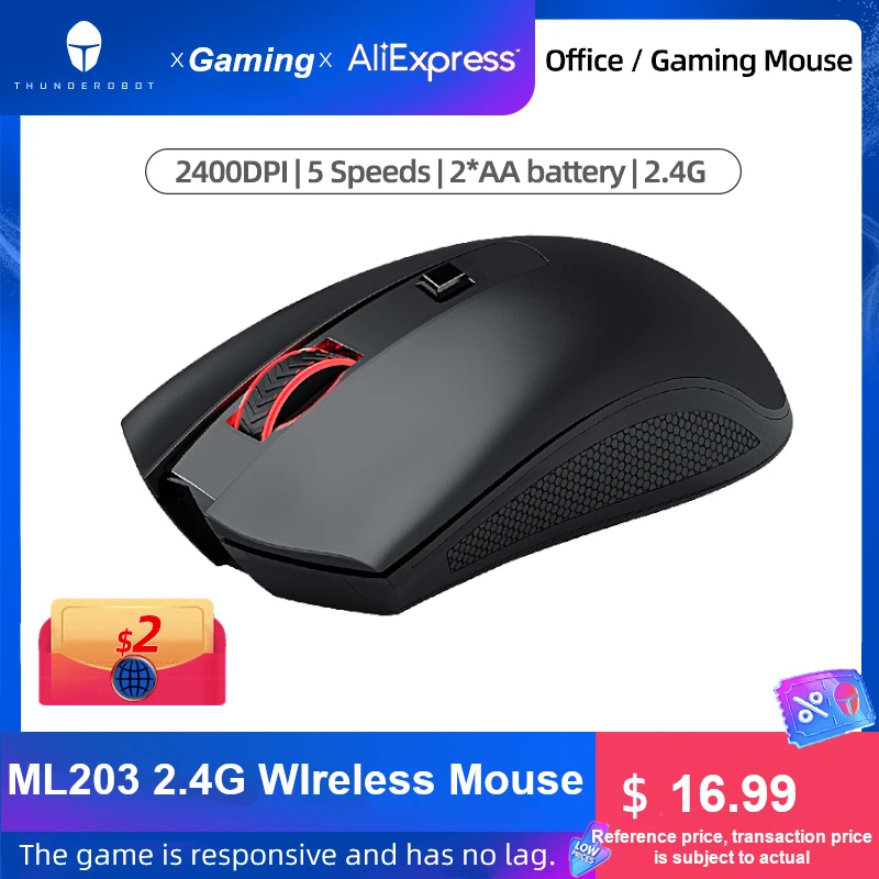 ThundeRobot-ML201-2-4G-Wireless-Mouse-Gamer-2400DPI-5-Buttons ...