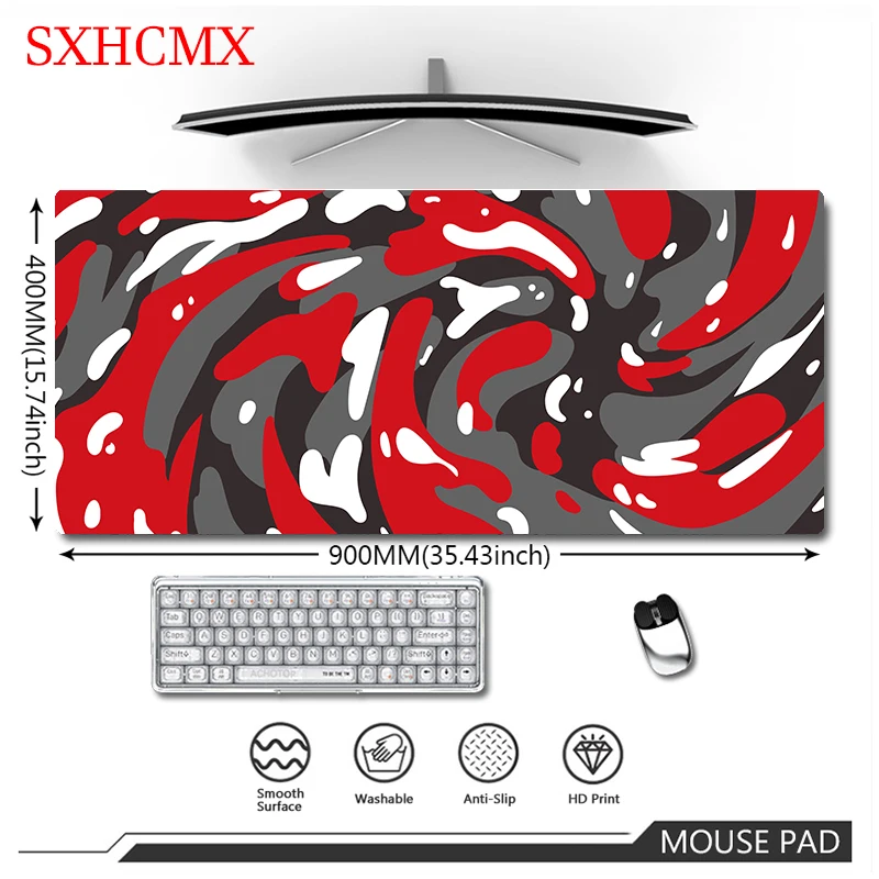 Strata Arte Líquida Mouse Pad Teclado Anime Tapete Rato Grande Decoração Mesa Gamers Computador Portátil Xxl - Imagem 5