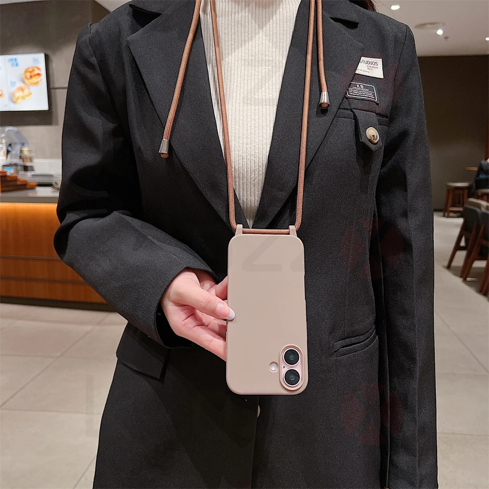 Crossbody Phone Case For Iphone With Silicone Strap And Bumper_voghion.com